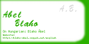 abel blaho business card